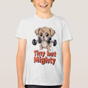 Winziger aber mächtiger Welpe Tri-Blend Shirt