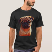 Winziger, bezaubernder brauner Mops, Puppenöl Pain T-Shirt (Vorderseite)