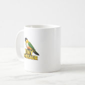Winziger Dinosaurier Caique Papagei Kaffeetasse (Vorderseite Links)