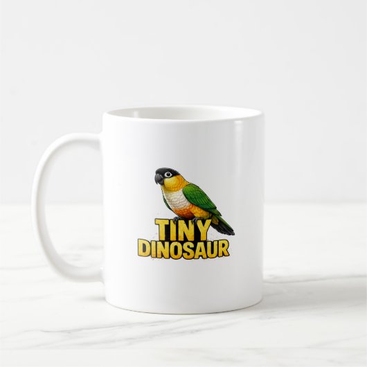 Winziger Dinosaurier Caique Papagei Kaffeetasse (Links)