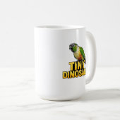 Winziger Dinosaurier Grünwangen-Sittich Kaffeetasse (VorderseiteRechts)