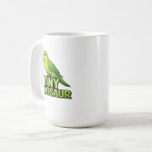 Winziger Dinosaurier-Sperlingspapagei Kaffeetasse (Vorderseite Links)