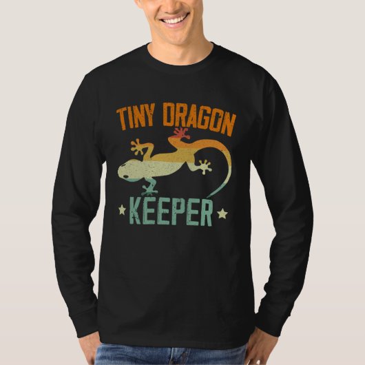Winziger Drachenpfleger Reptil Leopard Gecko Eide T-Shirt (Vorderseite)
