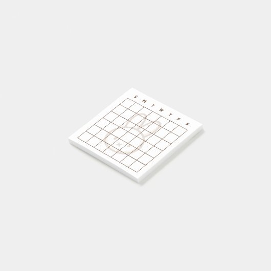 Winziger letzter Sonnenkalender Post-it Klebezettel (angewinkelt)