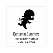 Winziger Ninja läuft Adresse Permastempel (Design)