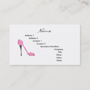 Winziger Punkt-hoher Absatz Visitenkarte