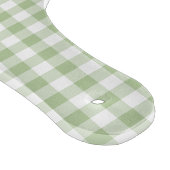 Winziger Salbei und weißes Gingham Schneidebrett (Ecke)