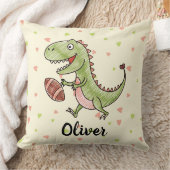 Winziger Trex Personalisiert Fußball spielen Kissen (Decke)