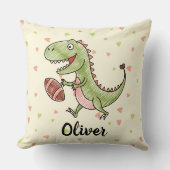 Winziger Trex Personalisiert Fußball spielen Kissen (Vorderseite)