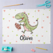 Winziger Trex Personalisiert Fußball spielen Seidenpapier (Basteln)