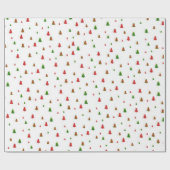 Winziger Weihnachtsbaum Geschenkpapier (Flach)