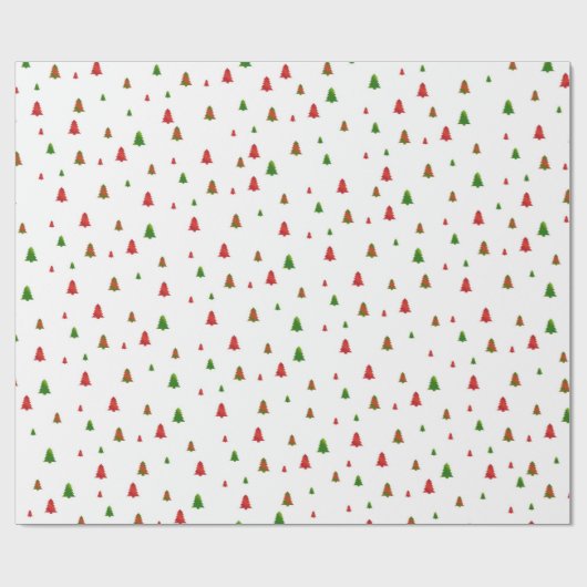 Winziger Weihnachtsbaum Geschenkpapier (Flach)