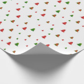 Winziger Weihnachtsbaum Geschenkpapier (Ecke)
