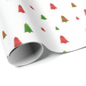 Winziger Weihnachtsbaum Geschenkpapier (Rolleneckpunkt)