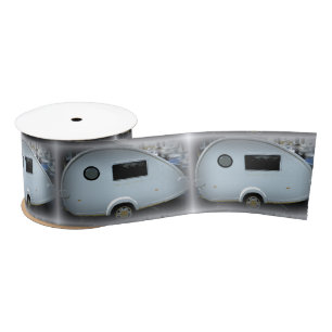 winziger Wohnwagen aus Sinti und Roma teardrop Satinband