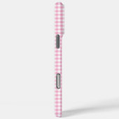 Winziges Blassrosa Gingham-Signatur Case-Mate iPhone Hülle (Rückseite / Rechts)