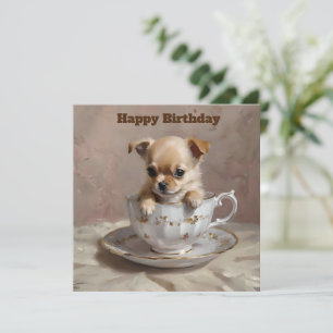 Winziges Entzücken: Chihuahua-Welpe in einer Teeta Karte