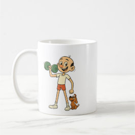 Winziges Gewicht. Großer Geist. Nino Cartoon Motiv Kaffeetasse