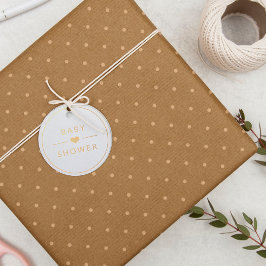 Winziges Herz Aquamarin Watercolor Babydusche Dank Geschenkanhänger