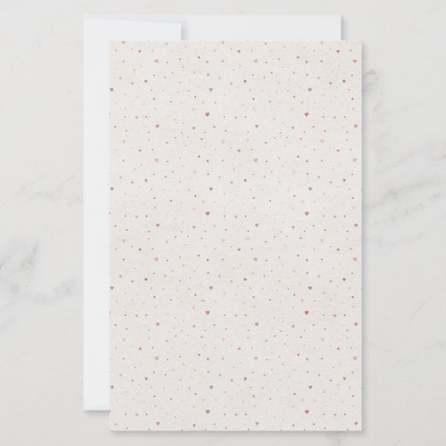 Winziges Herz Musterpapier (Vorderseite)