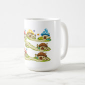 Winziges Pilzdorf Kaffeetasse (VorderseiteRechts)