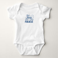 Winziges Wunder in blauem Text Baby-Body