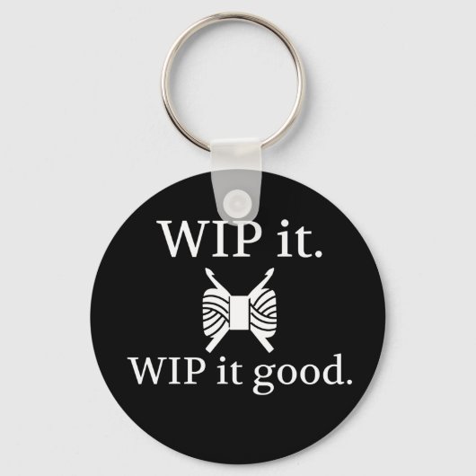 WIP es gut - Häkchen {Dark} Schlüsselanhänger (Vorderseite)