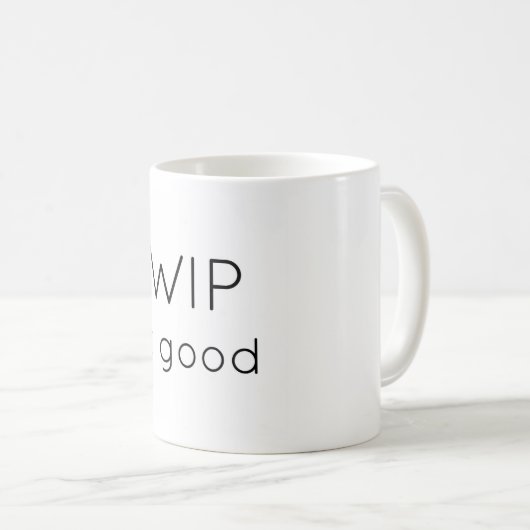 WIP es gut Kaffeetasse (VorderseiteRechts)