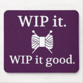 WIP es gute Strick Textur Handwerk Mousepad (Vorne)