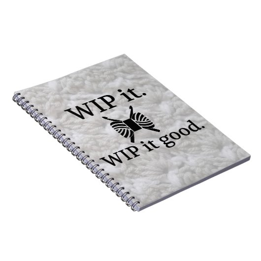 WIP It Good - Crochet Crafts Notebook Notizblock (Rechte Seite)