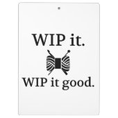 WIP It good ・ Strick Crochet Crafts Klemmbrett (Rückseite)