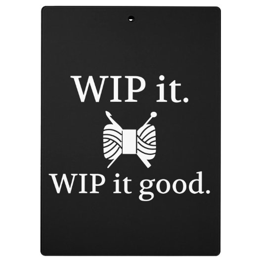 WIP It good ・ Strick Crochet {Dark} Klemmbrett (Rückseite)