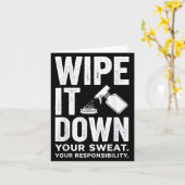 Wipe It Down Fitness Motivation Art Karte (Gelbe Blume)