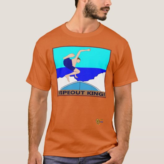 Wipe Out King Retro T-Shirt (Vorderseite)