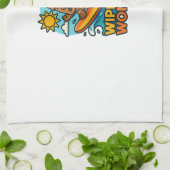 Wipeout Moai Chibi Surf Versagt Geschirrtuch (Gefaltet)