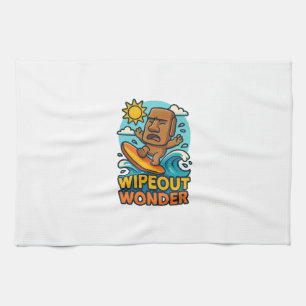 Wipeout Moai Chibi Surf Versagt Geschirrtuch