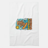 Wipeout Moai Chibi Surf Versagt Geschirrtuch (Vertikal)