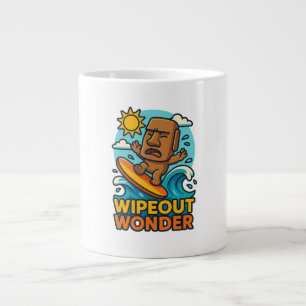 Wipeout Moai Chibi Surf Versagt Jumbo-Tasse