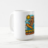 Wipeout Moai Chibi Surf Versagt Kaffeetasse (Vorderseite Links)