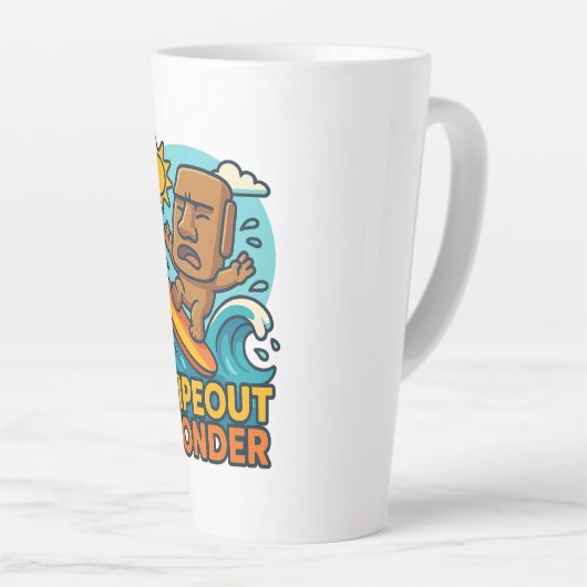 Wipeout Moai Chibi Surf Versagt Milchtasse (Rechte Ecke)