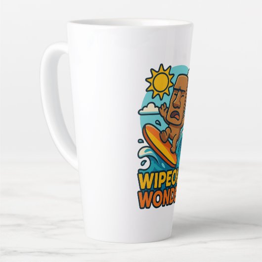 Wipeout Moai Chibi Surf Versagt Milchtasse (Linke Ecke)