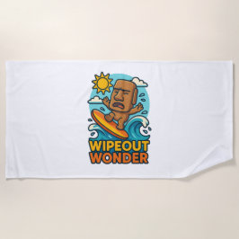 Wipeout Moai Chibi Surf Versagt Strandtuch