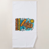Wipeout Moai Chibi Surf Versagt Strandtuch (Vorderseite)