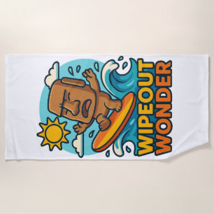 Wipeout Moai Chibi Surf Versagt Strandtuch