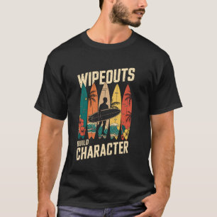 Wipeouts bilden Charakter Surfer Lustiges Surfen S T-Shirt