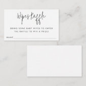Wipes Raffle Ticket Babydusche Einsteckkarte Begleitkarte (Vorne/Hinten)