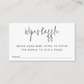 Wipes Raffle Ticket Babydusche Einsteckkarte Begleitkarte (Vorderseite)