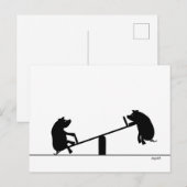 Wippe Postkarte (Vorne/Hinten)