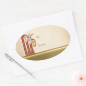 Wir 3 Könige - Art Deco Weihnachten bis von Ovaler Aufkleber (Umschlag)