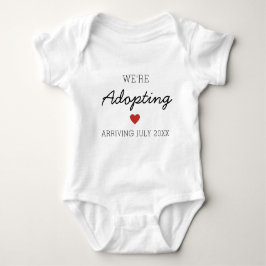 Wir Adoptierte Baby / Child Ankündigung Herz Baby Strampler